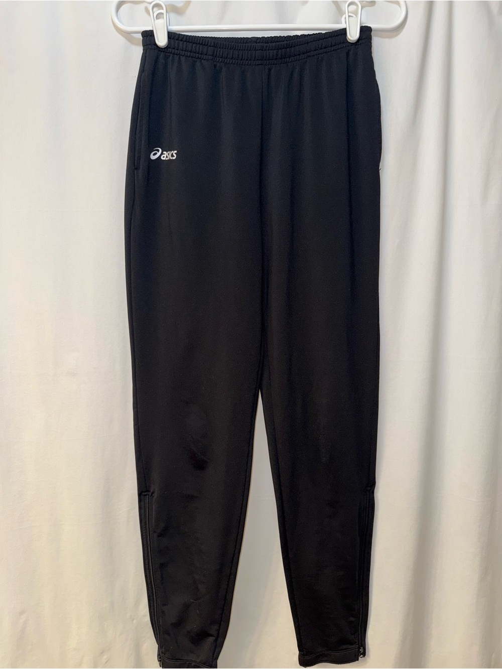 ASICS Black Jogger Sweatpants with Ankle Zips